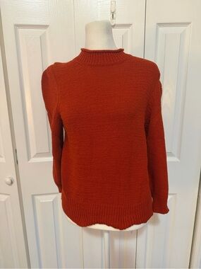Vanessa Bruno Rollneck Sweater Orange Size Medium